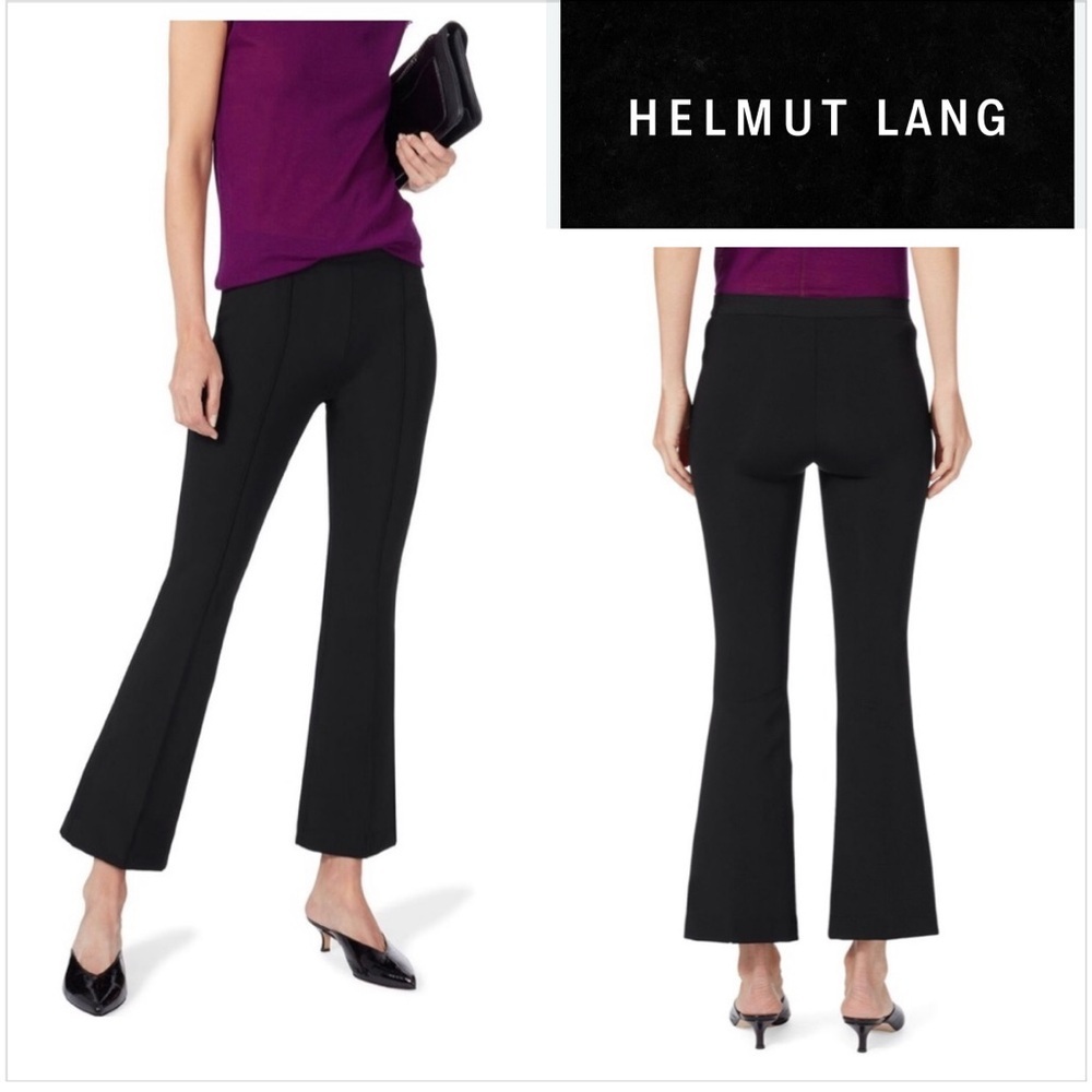 The Helmut Lang ribbed cropped flare leggings . Size XS